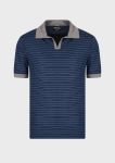 Short-sleeved polo shirt in light wool 03